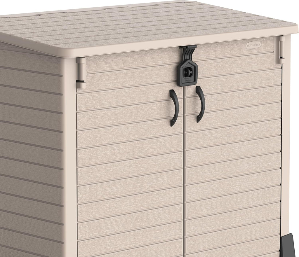 Duramax StoreAway 1200L Plastic Garden Shed/ Flat Lid, Outdoor Storage Shed, Wheelie Bin Hideaways, Wheelie bin box, Durable Construction, Ideal fo...