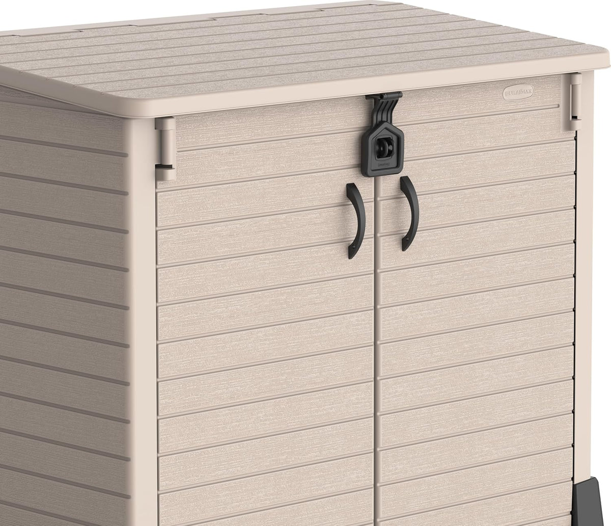 Duramax StoreAway 1200L Plastic Garden Shed/ Flat Lid, Outdoor Storage Shed, Wheelie Bin Hideaways, Wheelie bin box, Durable Construction, Ideal fo...