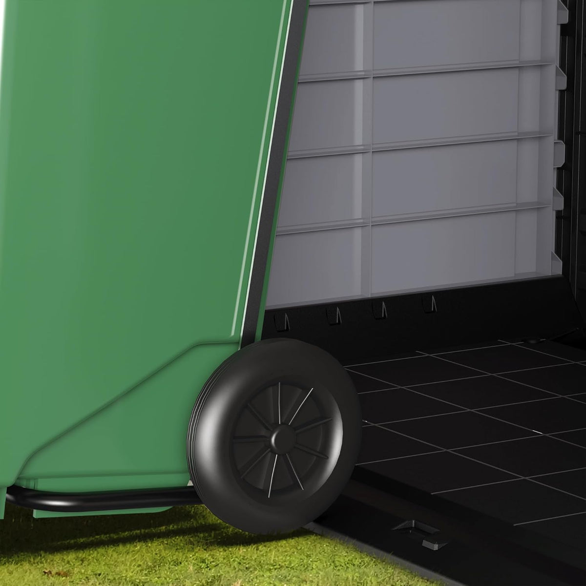 Duramax StoreAway 1200L Plastic Garden Shed/ Flat Lid, Outdoor Storage Shed, Wheelie Bin Hideaways, Wheelie bin box, Durable Construction, Ideal fo...