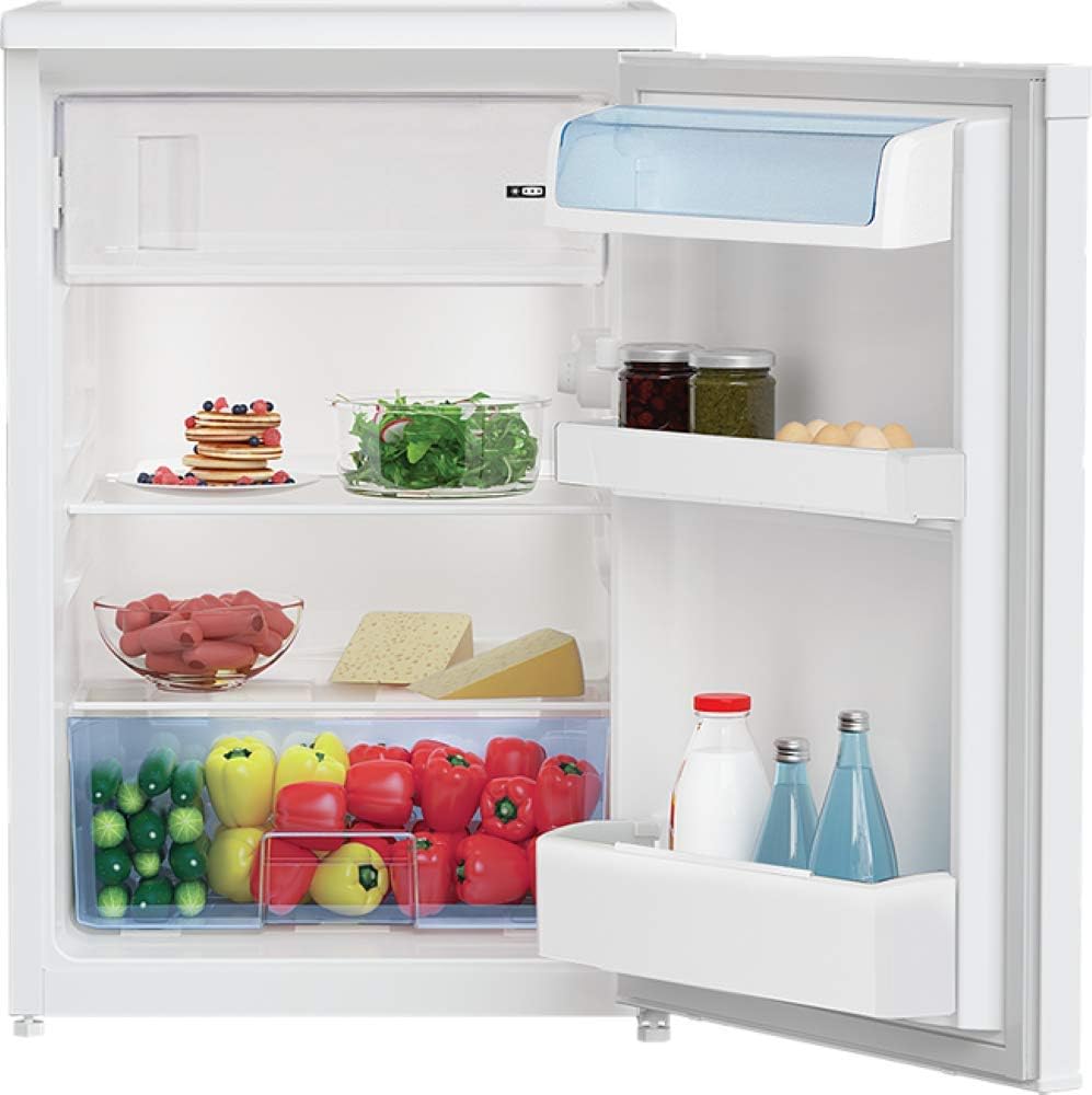 Beko TSE1284N Réfrigérateur table top - Volume total 114L : 101L (Réfrigération) + 13L (Congélation), Compartiment congélation 4 étoiles, MinFrost,...
