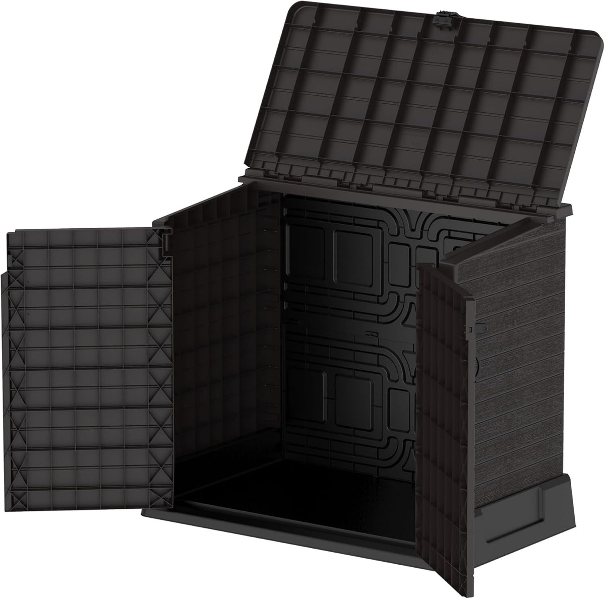 Duramax StoreAway 1200L Plastic Garden Shed/ Flat Lid, Outdoor Storage Shed, Wheelie Bin Hideaways, Wheelie bin box, Durable Construction, Ideal fo...