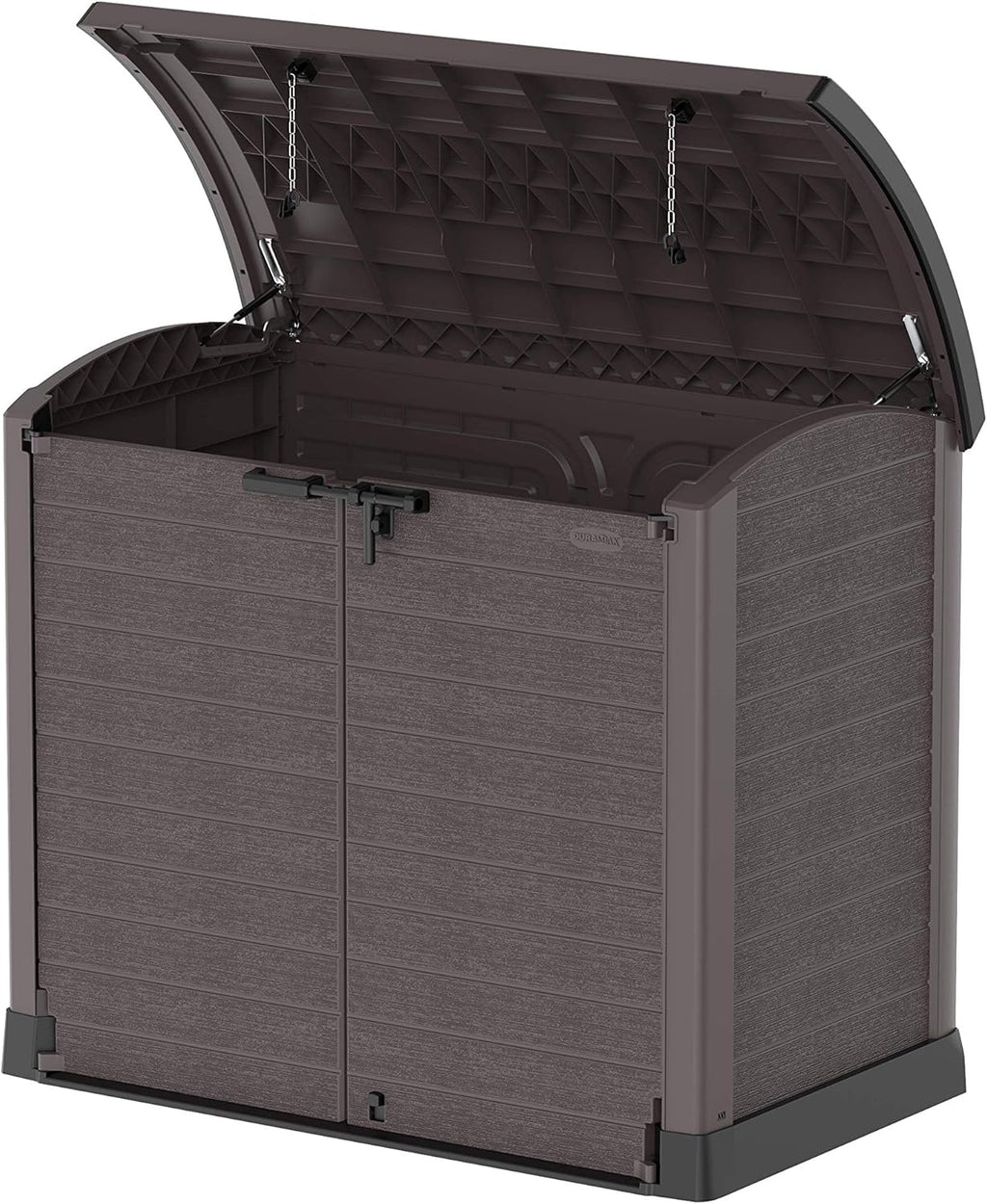 Duramax StoreAway 1200L Plastic Garden Shed/ Flat Lid, Outdoor Storage Shed, Wheelie Bin Hideaways, Wheelie bin box, Durable Construction, Ideal fo...