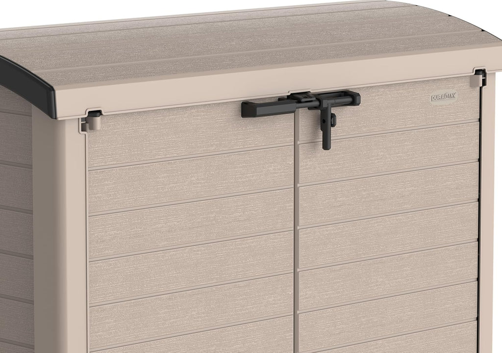 Duramax StoreAway 1200L Plastic Garden Shed/ Flat Lid, Outdoor Storage Shed, Wheelie Bin Hideaways, Wheelie bin box, Durable Construction, Ideal fo...