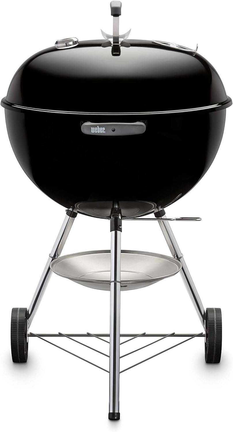 Weber Classic Kettle barbecue au charbon de bois, surface de cuisson Ø 57cm, barbecue avec couvercle et cuve en acier emaillé, thermomètre intégré...