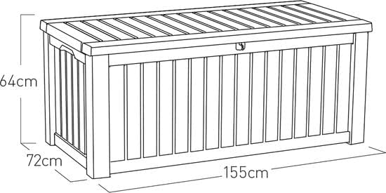 KETER Coffre de rangement extérieur ROCKWOOD - 570 litres