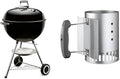 Weber Classic Kettle barbecue au charbon de bois, surface de cuisson Ø 57cm, barbecue avec couvercle et cuve en acier emaillé, thermomètre intégré...