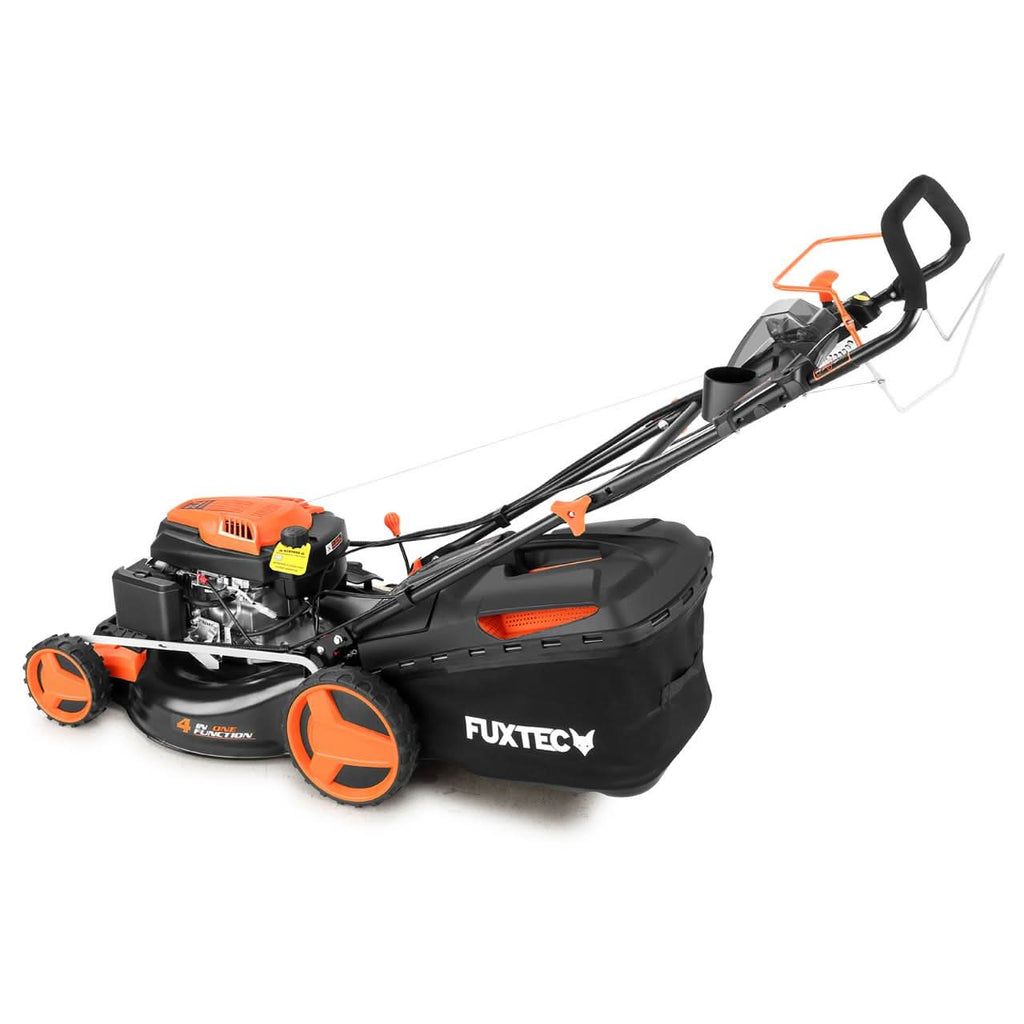 Tondeuse thermique démarrage électrique E-Start et vitesse d'autotraction réglable FUXTEC FX-RM5196esPRO