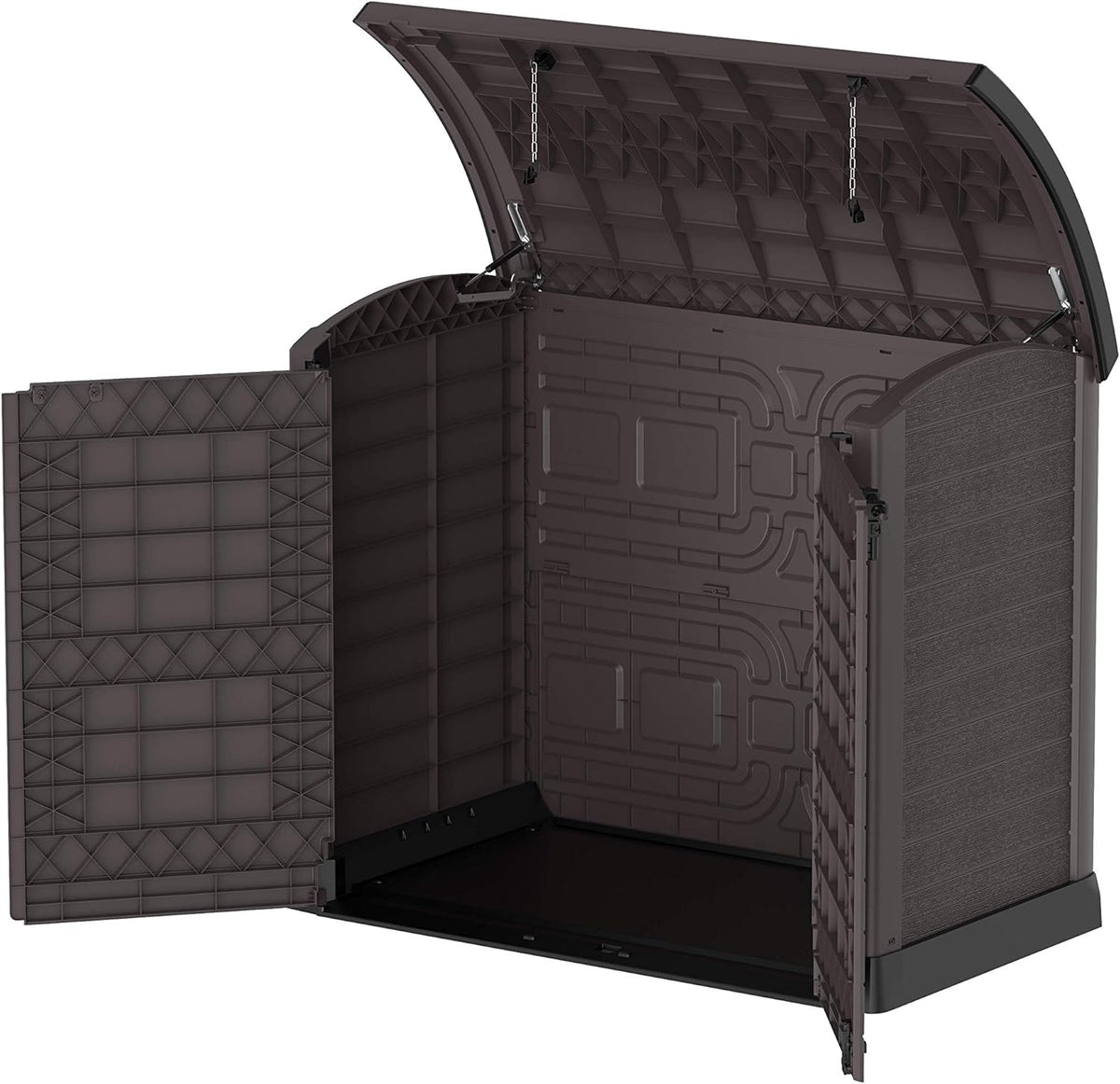Duramax StoreAway 1200L Plastic Garden Shed/ Flat Lid, Outdoor Storage Shed, Wheelie Bin Hideaways, Wheelie bin box, Durable Construction, Ideal fo...