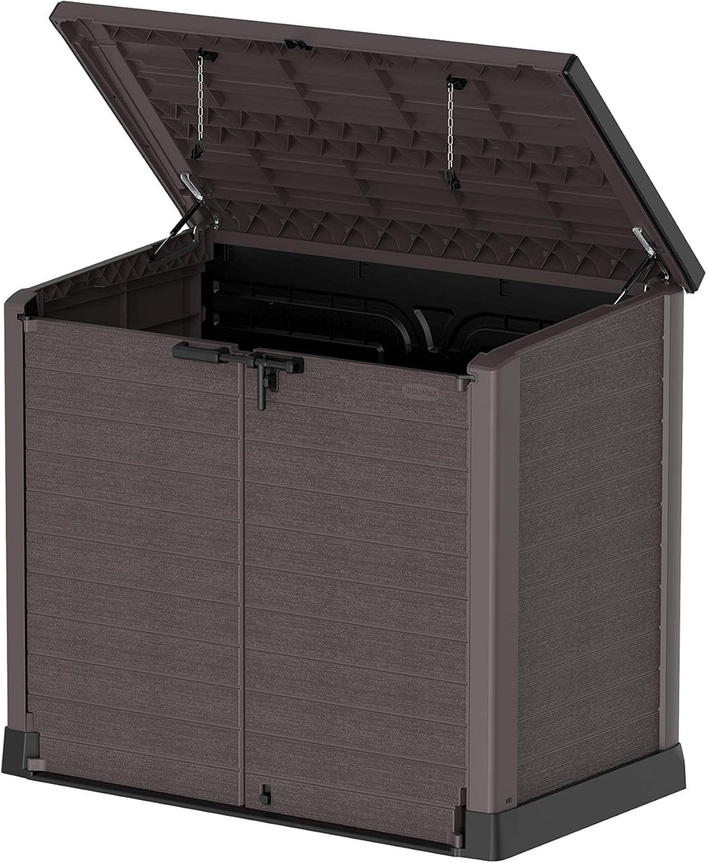 Duramax StoreAway 1200L Plastic Garden Shed/ Flat Lid, Outdoor Storage Shed, Wheelie Bin Hideaways, Wheelie bin box, Durable Construction, Ideal fo...