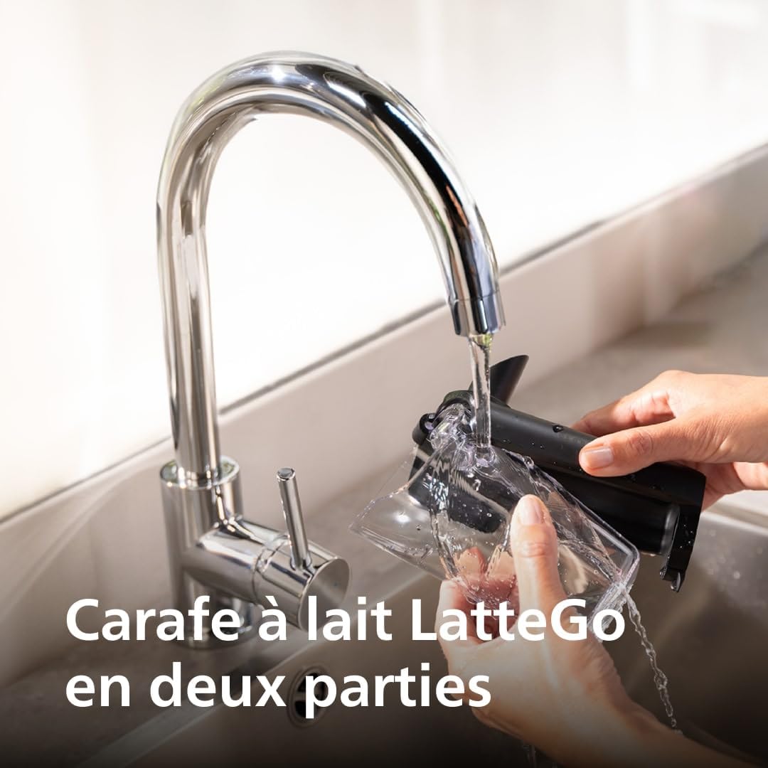 Philips Série 5400 Machine Expresso - Café à Grain - LatteGo Mousseur à Lait, 12 Spécialités de Café, Affichage Intuitif, 4 Profils Utilisateur, No...