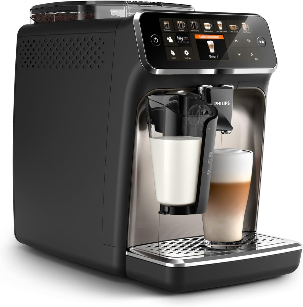 Philips Série 5400 Machine Expresso - Café à Grain - LatteGo Mousseur à Lait, 12 Spécialités de Café, Affichage Intuitif, 4 Profils Utilisateur, No...