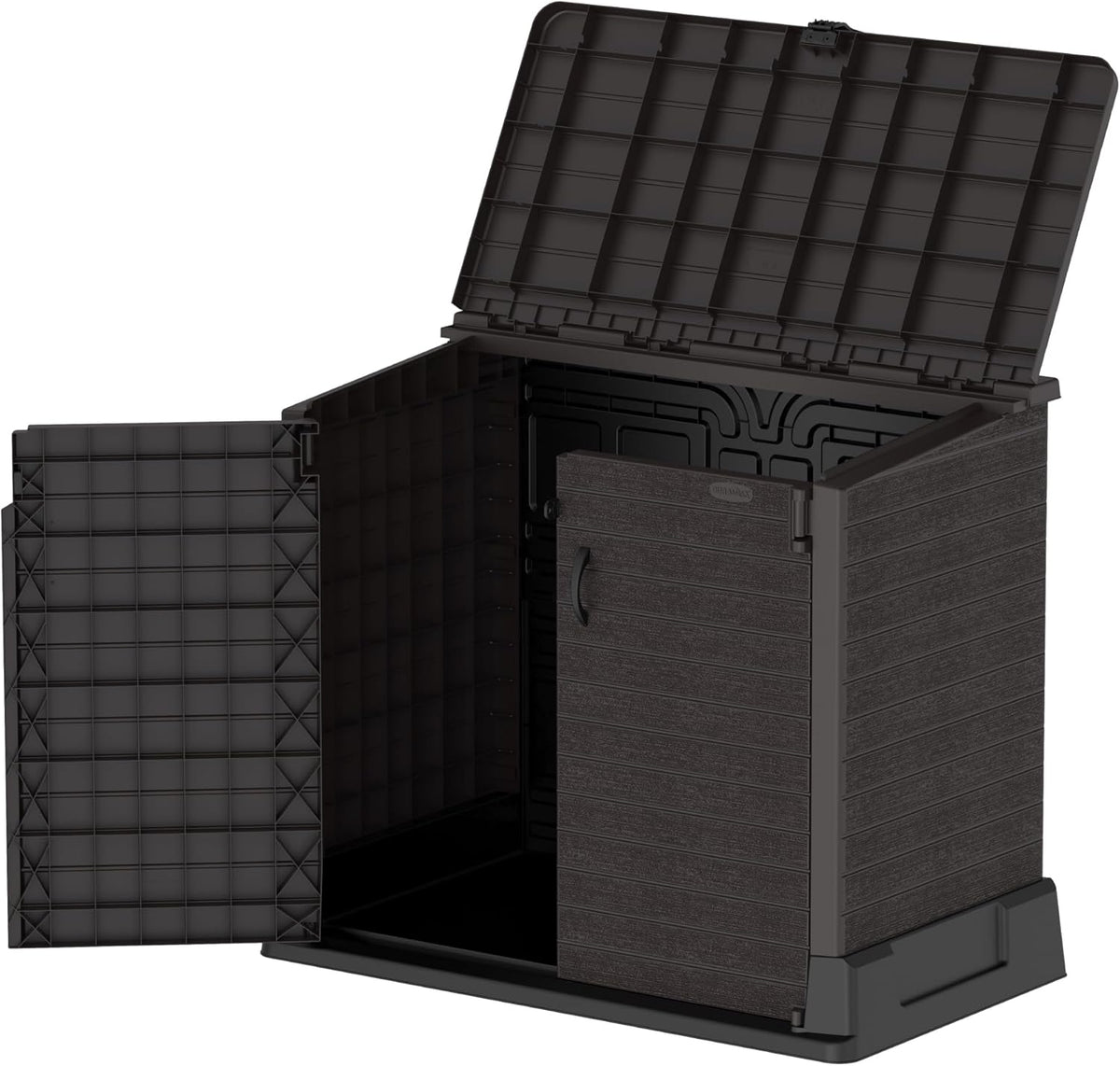 Duramax StoreAway 1200L Plastic Garden Shed/ Flat Lid, Outdoor Storage Shed, Wheelie Bin Hideaways, Wheelie bin box, Durable Construction, Ideal fo...