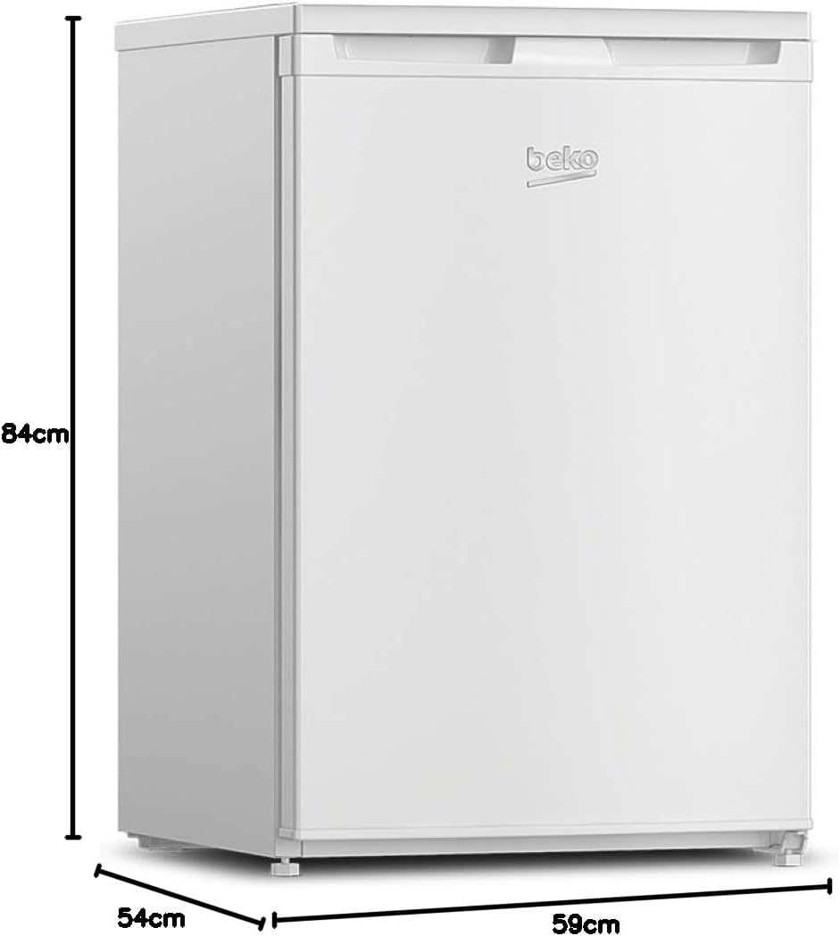 Beko TSE1284N Réfrigérateur table top - Volume total 114L : 101L (Réfrigération) + 13L (Congélation), Compartiment congélation 4 étoiles, MinFrost,...