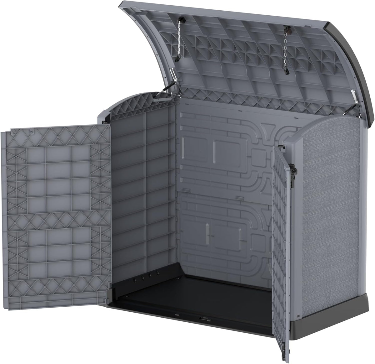 Duramax StoreAway 1200L Plastic Garden Shed/ Flat Lid, Outdoor Storage Shed, Wheelie Bin Hideaways, Wheelie bin box, Durable Construction, Ideal fo...