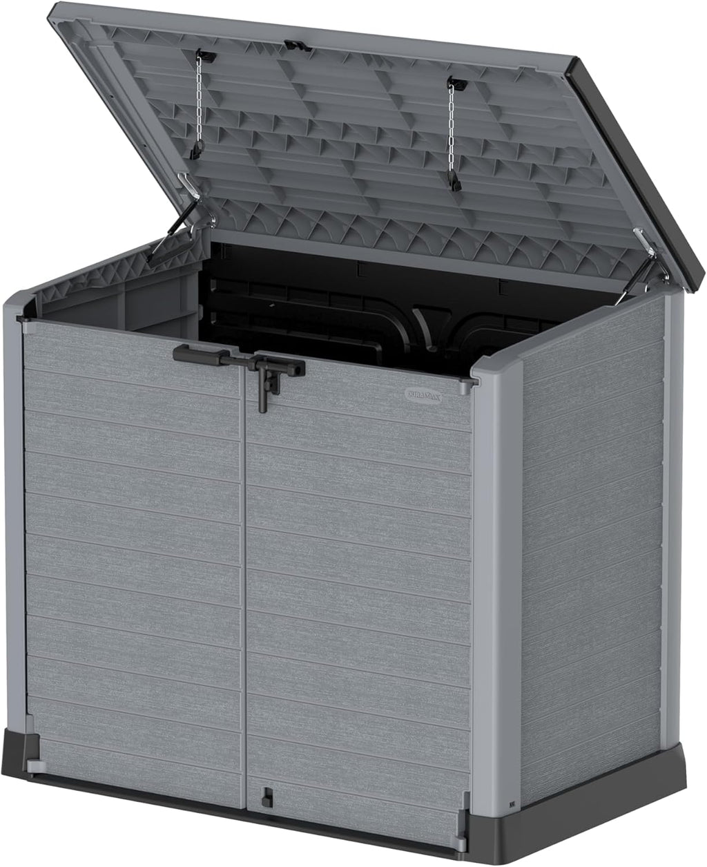 Duramax StoreAway 1200L Plastic Garden Shed/ Flat Lid, Outdoor Storage Shed, Wheelie Bin Hideaways, Wheelie bin box, Durable Construction, Ideal fo...
