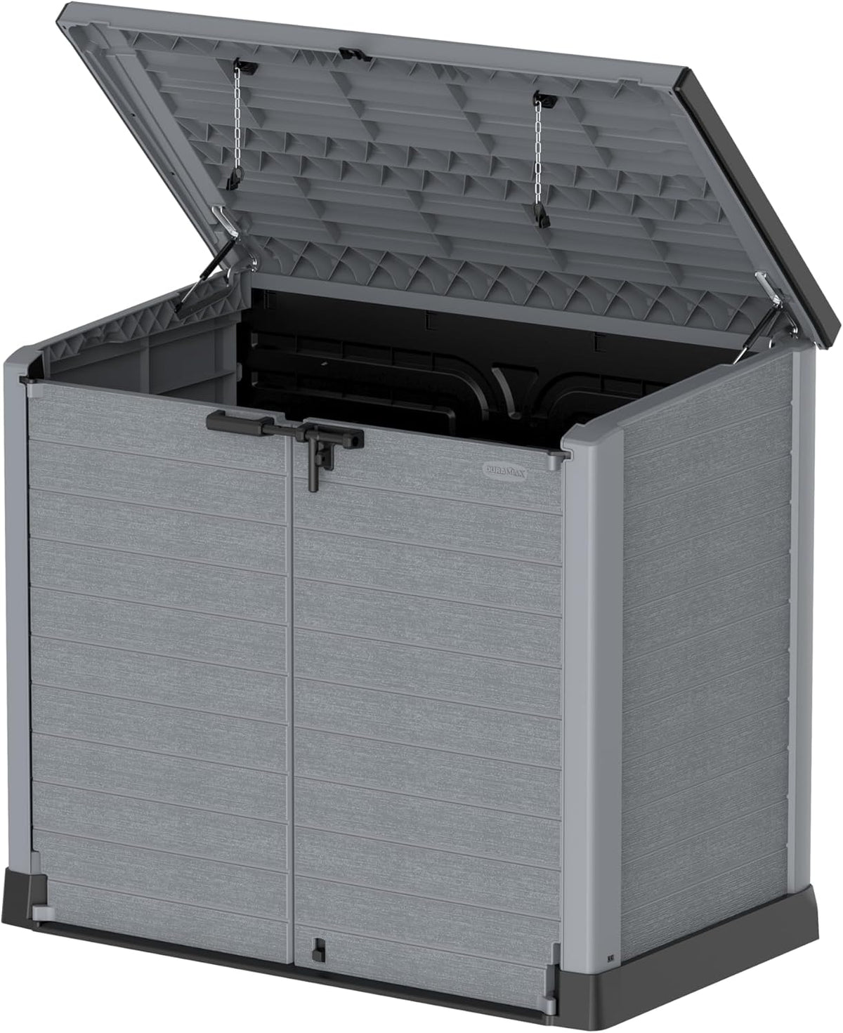 Duramax StoreAway 1200L Plastic Garden Shed/ Flat Lid, Outdoor Storage Shed, Wheelie Bin Hideaways, Wheelie bin box, Durable Construction, Ideal fo...