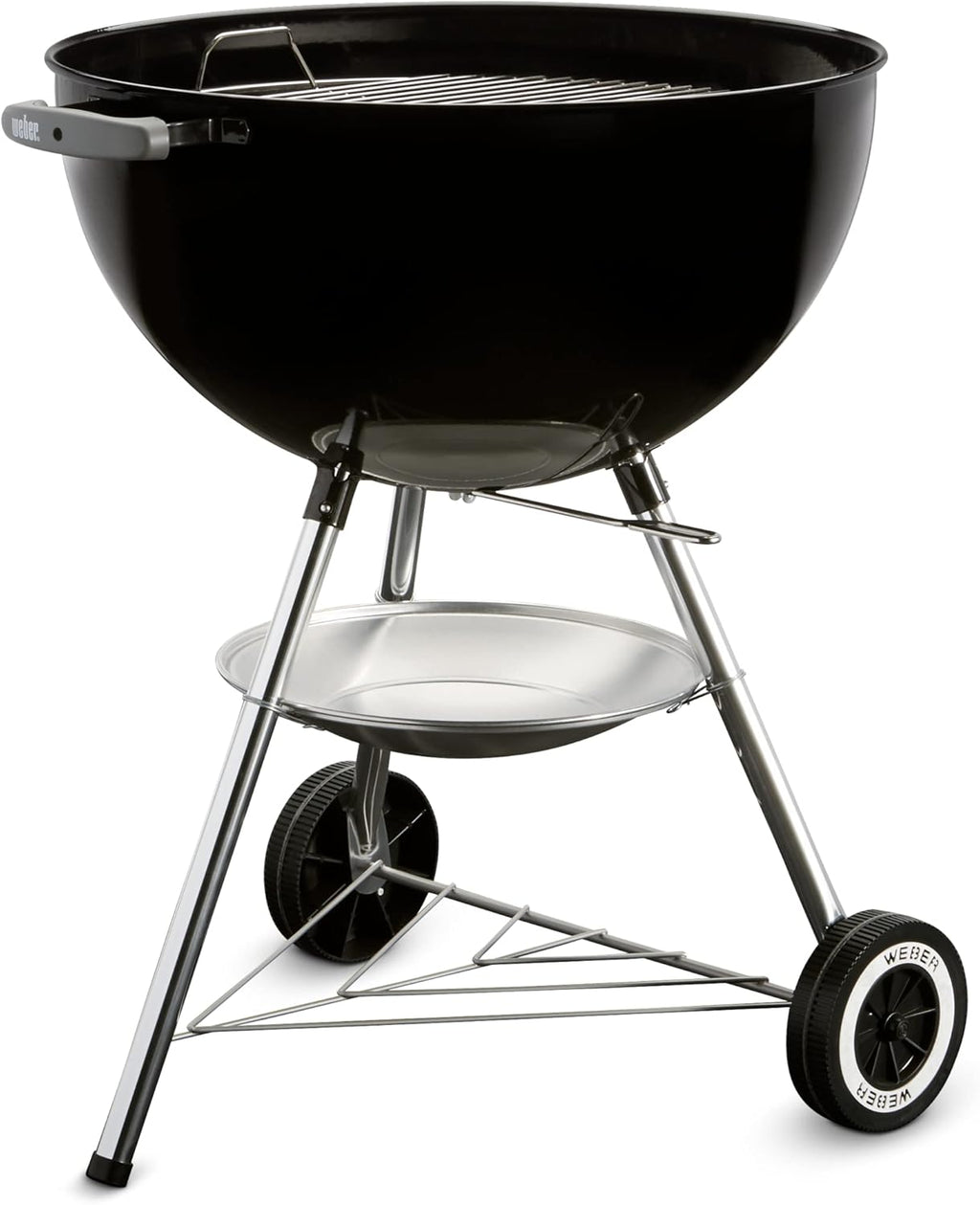 Weber Classic Kettle barbecue au charbon de bois, surface de cuisson Ø 57cm, barbecue avec couvercle et cuve en acier emaillé, thermomètre intégré...