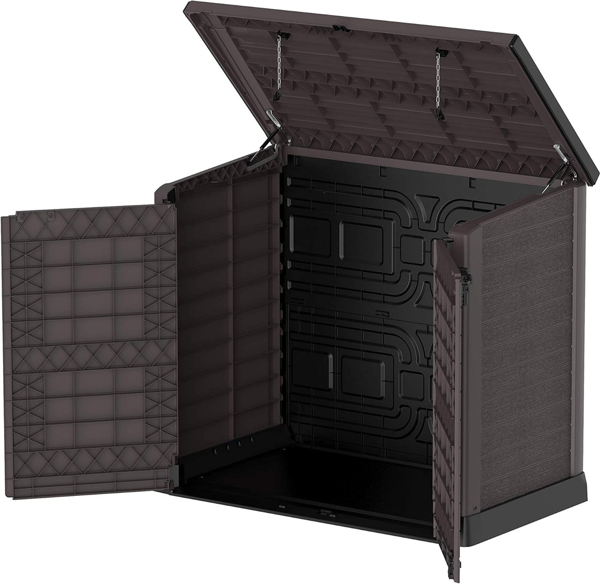 Duramax StoreAway 1200L Plastic Garden Shed/ Flat Lid, Outdoor Storage Shed, Wheelie Bin Hideaways, Wheelie bin box, Durable Construction, Ideal fo...