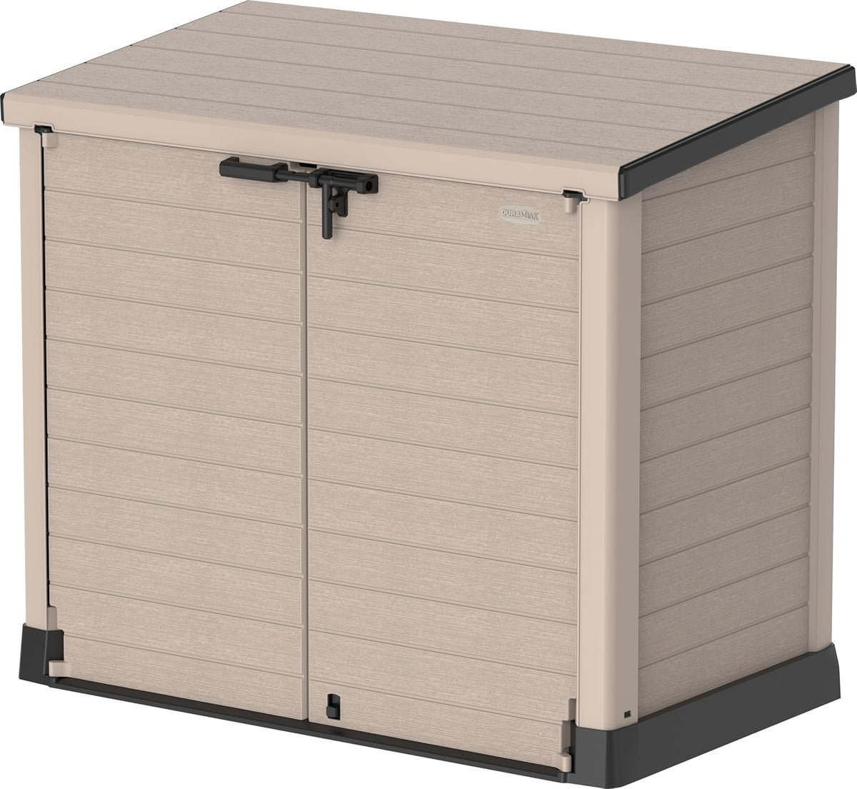 Duramax StoreAway 1200L Plastic Garden Shed/ Flat Lid, Outdoor Storage Shed, Wheelie Bin Hideaways, Wheelie bin box, Durable Construction, Ideal fo...