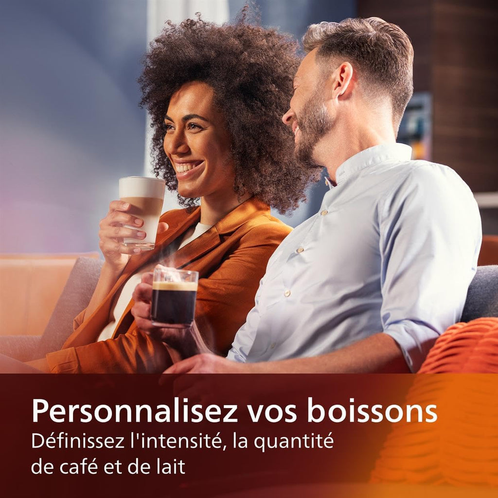 Philips Série 5400 Machine Expresso - Café à Grain - LatteGo Mousseur à Lait, 12 Spécialités de Café, Affichage Intuitif, 4 Profils Utilisateur, No...